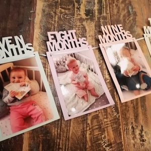 1st Birthday Bunting Garland Banner Baby Boys Girls Decor First Birthday Photo Banner Milestone Banner Decorations Pastel Birthday Bunting