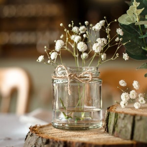 Wedding Jars With Twine Bow. Perfect for Flowers, Candles or Lights. Small, Medium & Large Jars Centrepiece Fairytale Rustic Boho Wedding