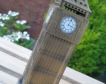 Estatua del Big Ben Centro de mesa para bodas en el País de Nunca Jamás, Peter Pan, accesorios piratas, letreros de Nunca Jamás, bodas de cuento de hadas, reloj de Peter Pan