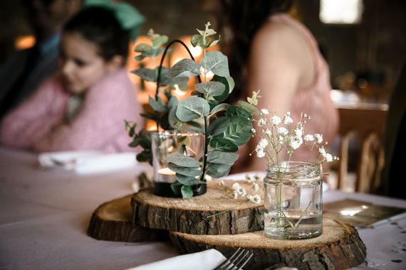 Wood Centerpieces Perfect for Rustic Wedding Theme