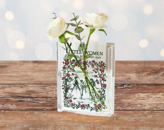 Little Women Book Vase | Acrylic Floral Bud Vase