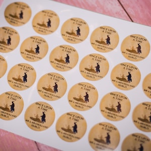 La Bella y la Bestia 100 x Pegatinas Autoadhesivas Personalizadas Etiquetas Adhesivas Personalizadas Tarros, Velas, Manualidades, Bodas, Logotipo