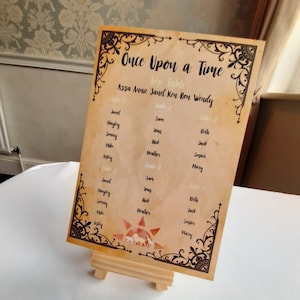 Jungle Afrikanischer Sonnenuntergang Tischplan Correx Board Hochzeit Sitzplan Märchen Silhouette Tischplan Hochzeitsdekoration Personalisiert