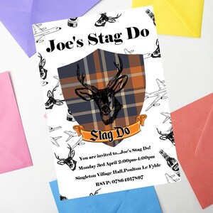 Stag Do Invitations Invites Bestman, Groom, Groomsman, Usher Bachelor Party Decorations Personalised Personalized Stag Do Games Decor Favors