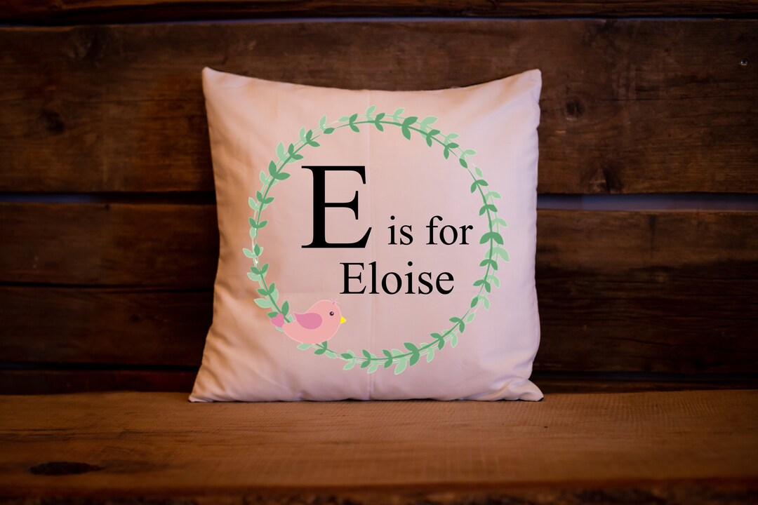 Alphabet Letter Cushion Featuring Name and Letter Personalised