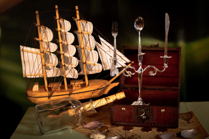 Little Mermaid Centrepiece Set With Silver Candelabra With Etsy