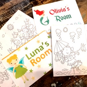 Sprookjesachtige kleurboeken voor bruiloften en feesten Alice, Belle en het Beest, Doornroosje, Sneeuwwitje, Aladdin, Rapunzel, Peter Pan