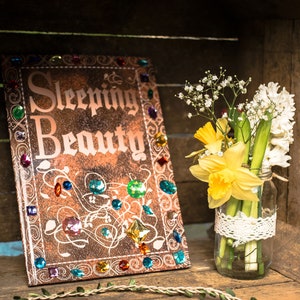 Sleeping Beauty Old Fashioned Vintage Wedding Guestbook Personalised Personalized Perfect for Vintage and Fairytale Weddings Scrapbook Album