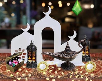 Aladdin Centrepiece Set, Arabian Nights Party Decor, Genie Lamp, Lanterns