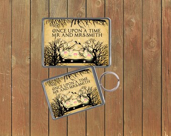 Personalized Floating Lanterns Wedding Keychain or Magnet