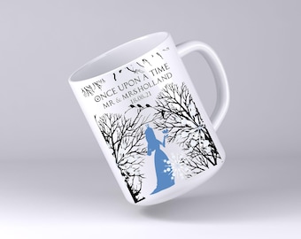 Personalized Snowflakes Wedding Mug, Custom Winter Kitchen Gift