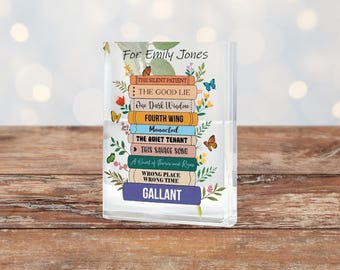 Personalized Acrylic Book Vase | Custom Literary Design