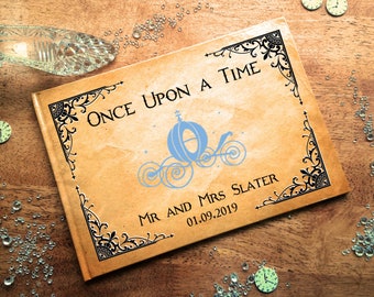 Cinderella Carriage Wedding Guestbook: Fairytale Personalized Scrapbook Album