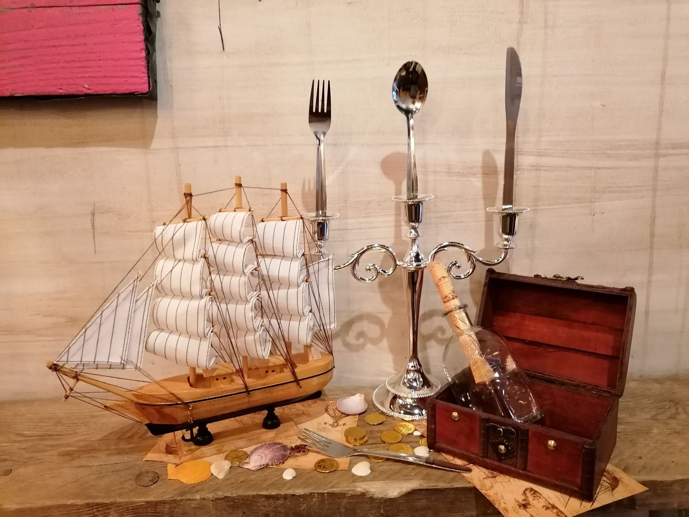 Little Mermaid Silver Candelabra With Knife Fork Spoon Etsy