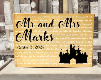 Fairytale Castle Wedding Guestbook, Personalized Storybook Album