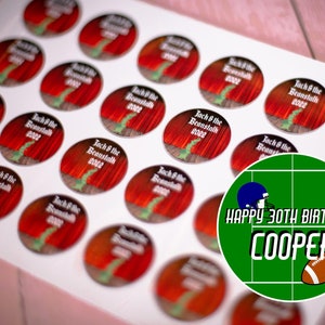 American Football-stickers 100 x stickers zelfklevend Gepersonaliseerd Gepersonaliseerde etiketten Stickers Potten Feestzakjes Stickers Speler
