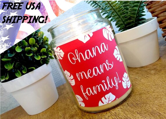 Ohana Candle Smallmediumlarge Ohana Means Family Perfect For Etsy