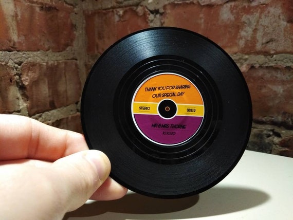 Record Vinyl Coasters Personalised Personalized Wedding Etsy