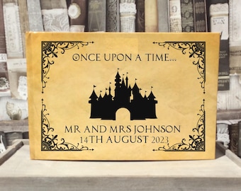 Personalized Fairytale Castle Wedding Guestbook Album