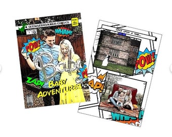 20 Page PDF Digital Comic Book Superhero Custom Personalised Personalized Comic Anniversary Wedding Present Christmas Comic Con Christmas