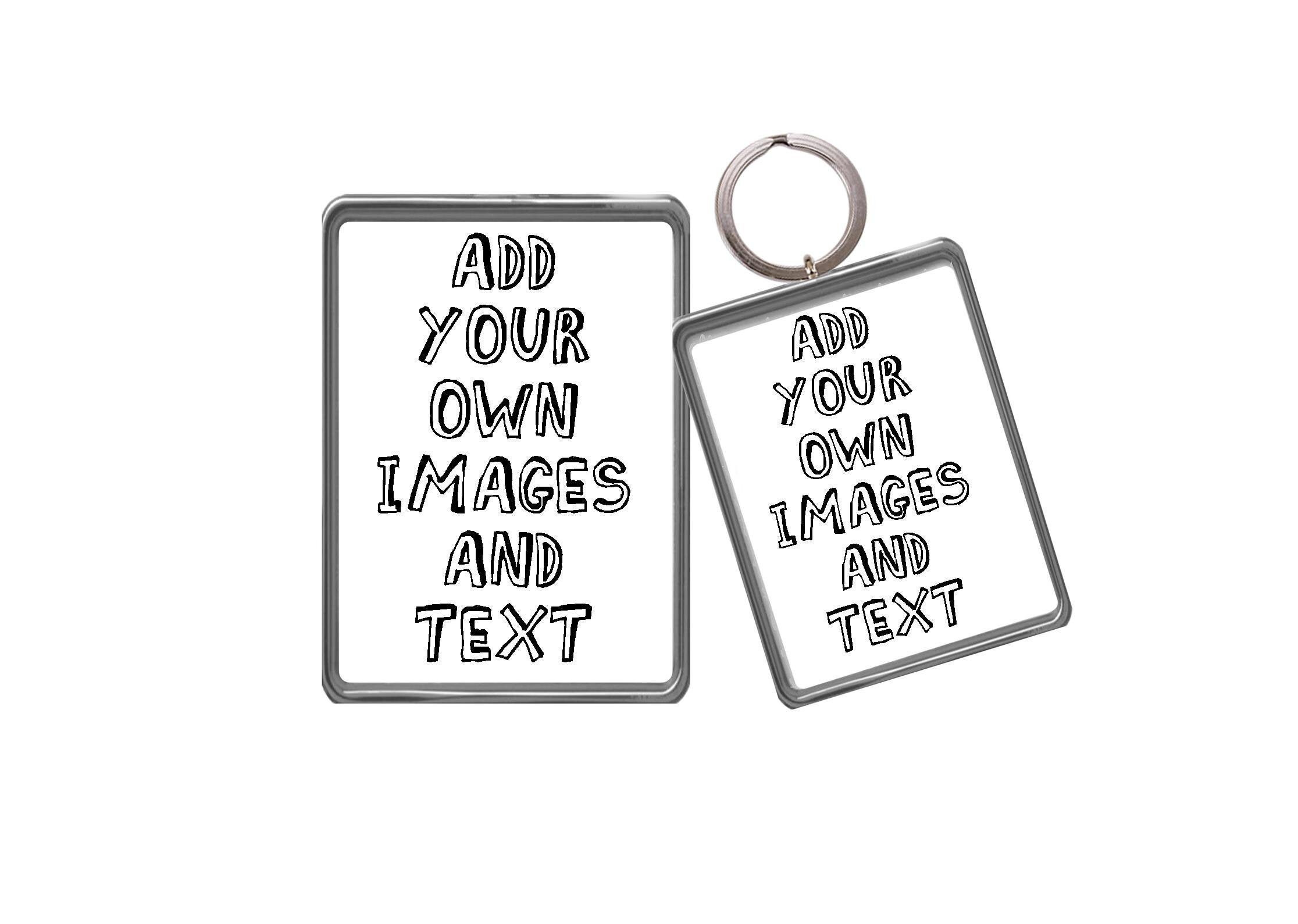 Custom Keychain Keyring Add Own Image Design Text Photo Etsy UK