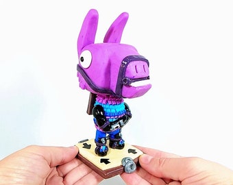 fortnite llama funko pop handmade with polymer clay collector fortnite custom customized gift funko pop custom - pop fortnite dj lama