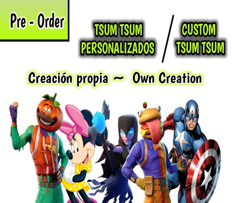 Tsum Tsum Fortnite Personalized Made By Hand With Polymer Etsy - image 0