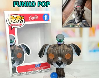 Personalized POP Pet, 100% handmade with polymer clay (no creation limits) - Dog, cat, reptile and much more - Custom Box