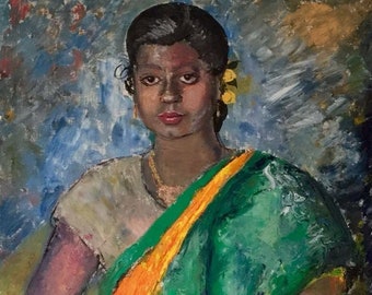 Retrato de una joven india.