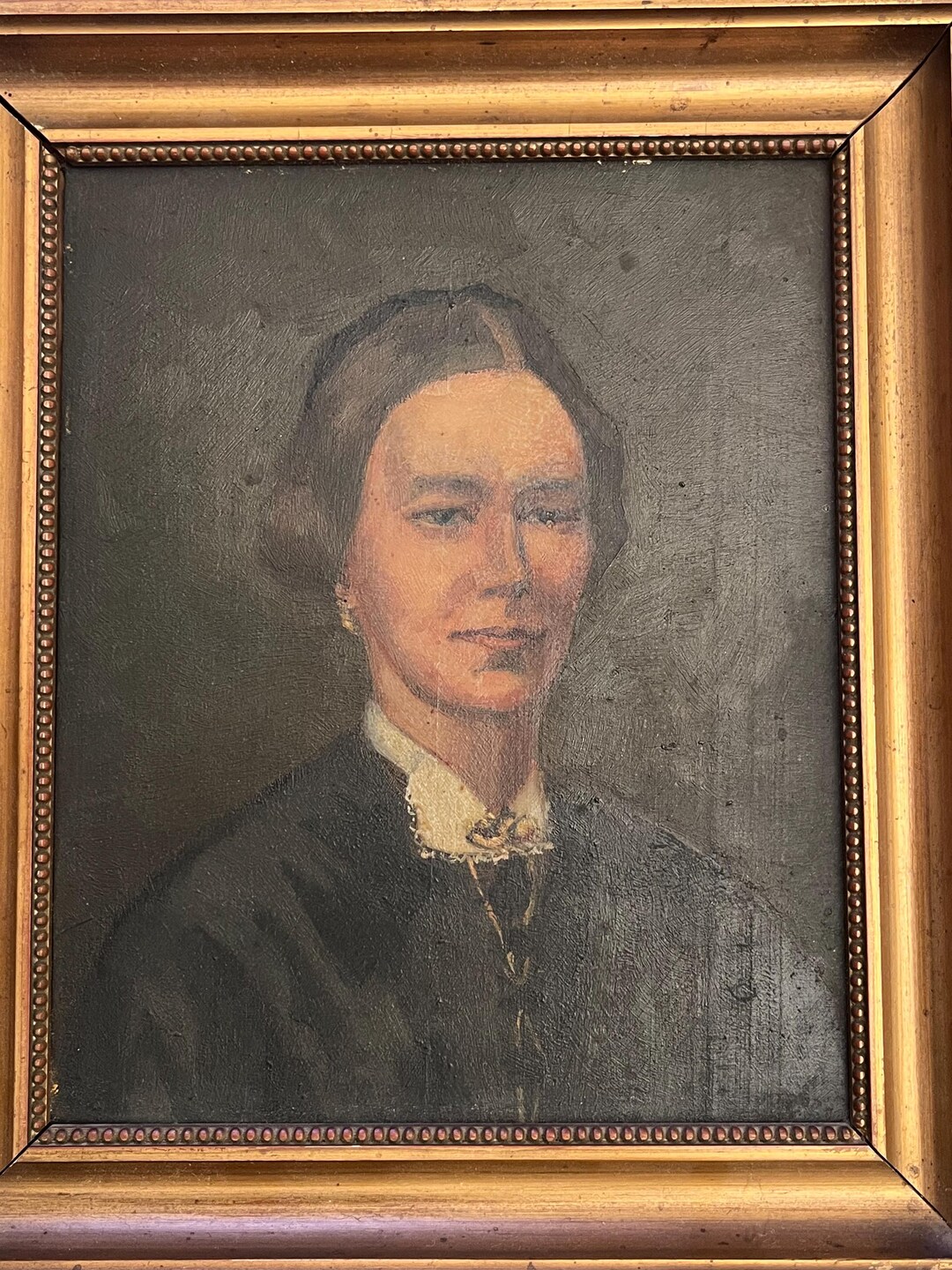 Antique Oil Painting Portrait of a Lady in Gold Frame Framed - Etsy
