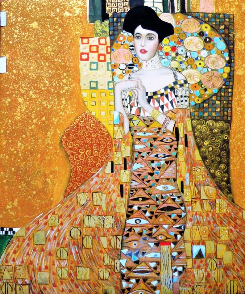 Gustav Klimt Una gran réplica sobre lienzo de la obra maestra imagen 1