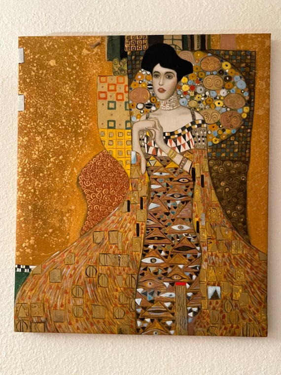 グスタフクリムト作画　TheMaiden　良質キャンバス　豪華　金箔額絵 Amazon.co.jp: グスタフクリムト作画 TheMaiden 良質キャンバス 豪華