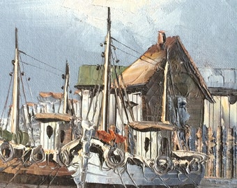 Gorgeous Vintage Original Painting Nautical Signed W. Jones