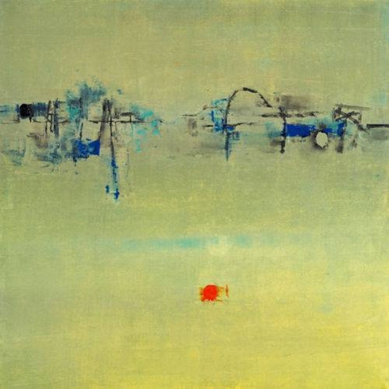 Vasudeo S. Gaitonde PAINTING NO. 1/5, 2/5, 3/5, 4/5, 5/5 3 already sold only last 2 copies left paint of artist printed on canvas image 1