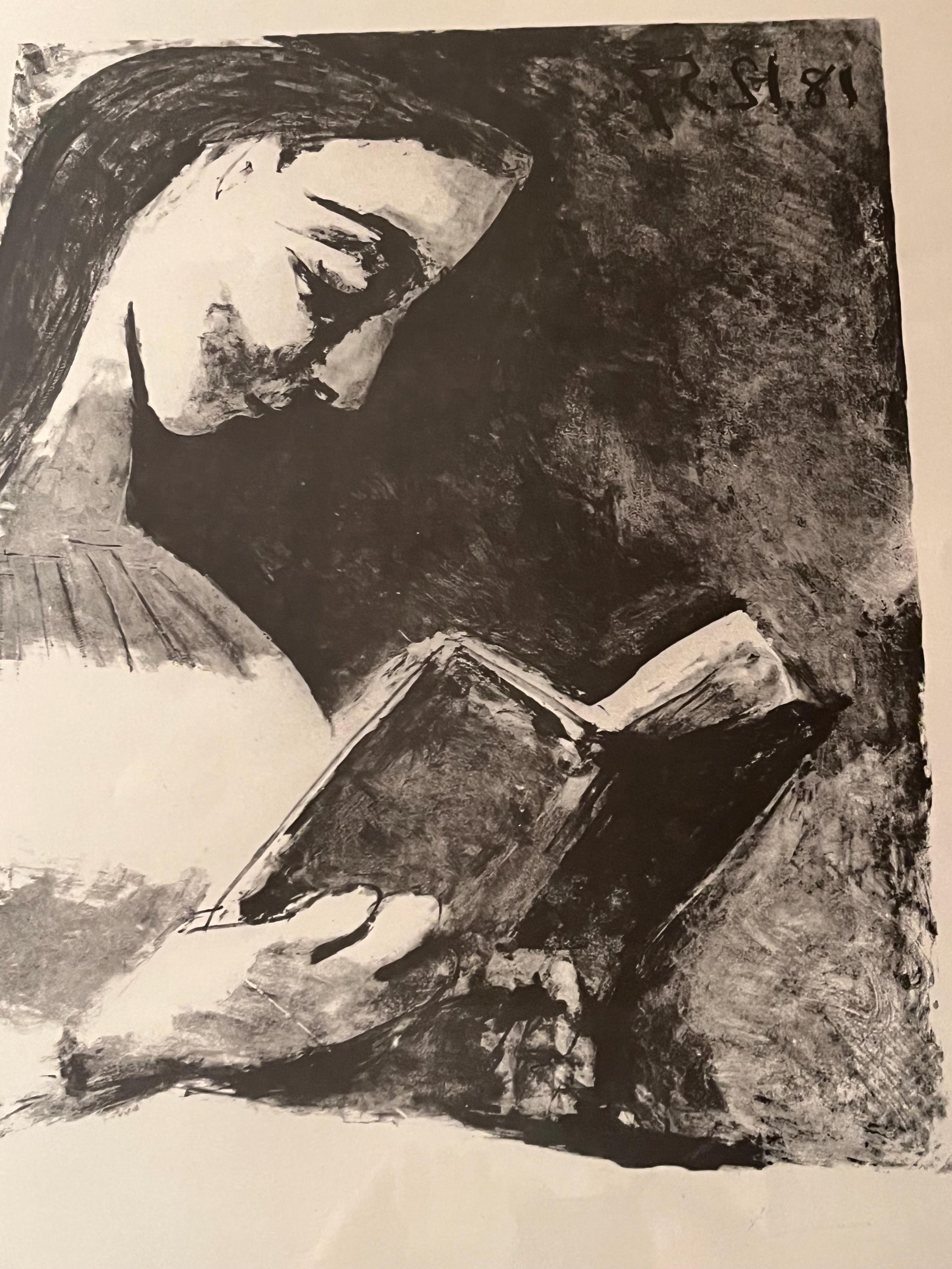 Pablo Picasso 1881-1973 Jacqueline Reading, 1957 Lithograph