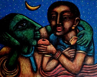 Tarun Kayal / Title — true love - Acrylic on canvas Size:- 24”x30”