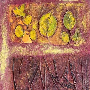 Autumn Leaves Original Art Painting - Framed - Autumn Decoration