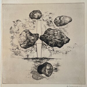 Devraj Dakoji b. 1944 in India - Etching on solid paper (watermark Hahnemühle) signed and dated