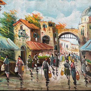 Um Palu assinado óleo acrílico sobre tela