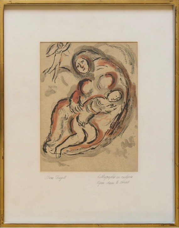 Marc Chagall - Paradise, 1960, Original Lithograph - Etsy