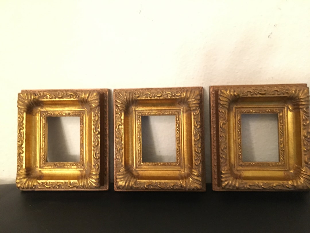 Three 3 Golden Small Frames Amazing and Beautiful Fully Ready to Get ...