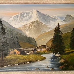 E. Janin, noted artist, oil painting zdjęcie 2