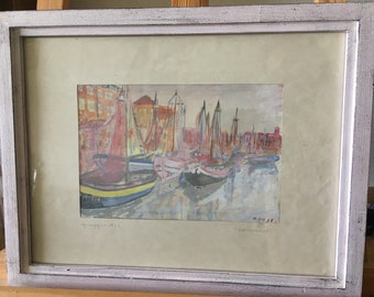 attributed to Grace Henry authentic pencil sketch work signed