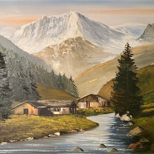 E. Janin, noted artist, oil painting zdjęcie 3