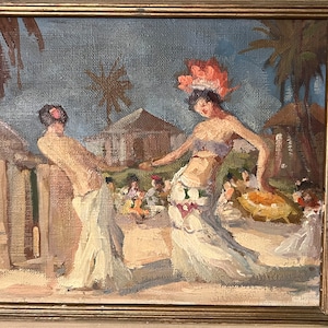 Dancing girls really nice flamenco painting decorative beauty