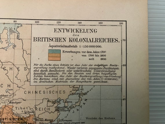 17 世紀のイギリス植民地のドイツ語による世界地図 - Etsy 日本