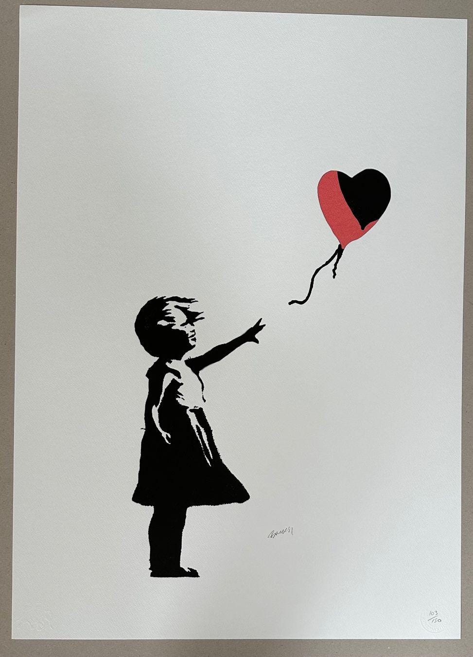 Banksy: Balloon Girl, Street Art, Xl-version 103/150 - Etsy