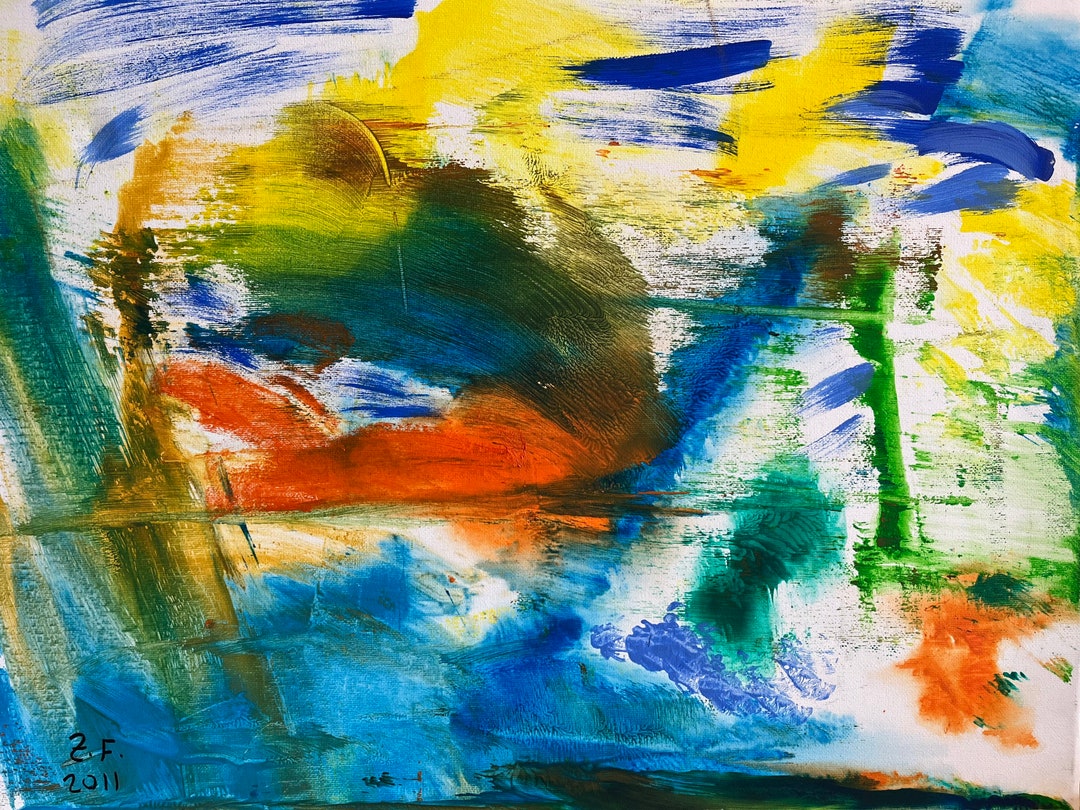 スイスのアマチュアアーティストによる美しいカラフルな抽象画 - Etsy 日本