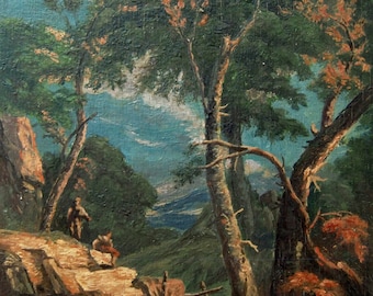 Salvator Rosa attribute - Old Master Landscape - oil - Upto 1 Million USD auction price !!