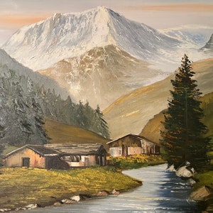 E. Janin, noted artist, oil painting image 4